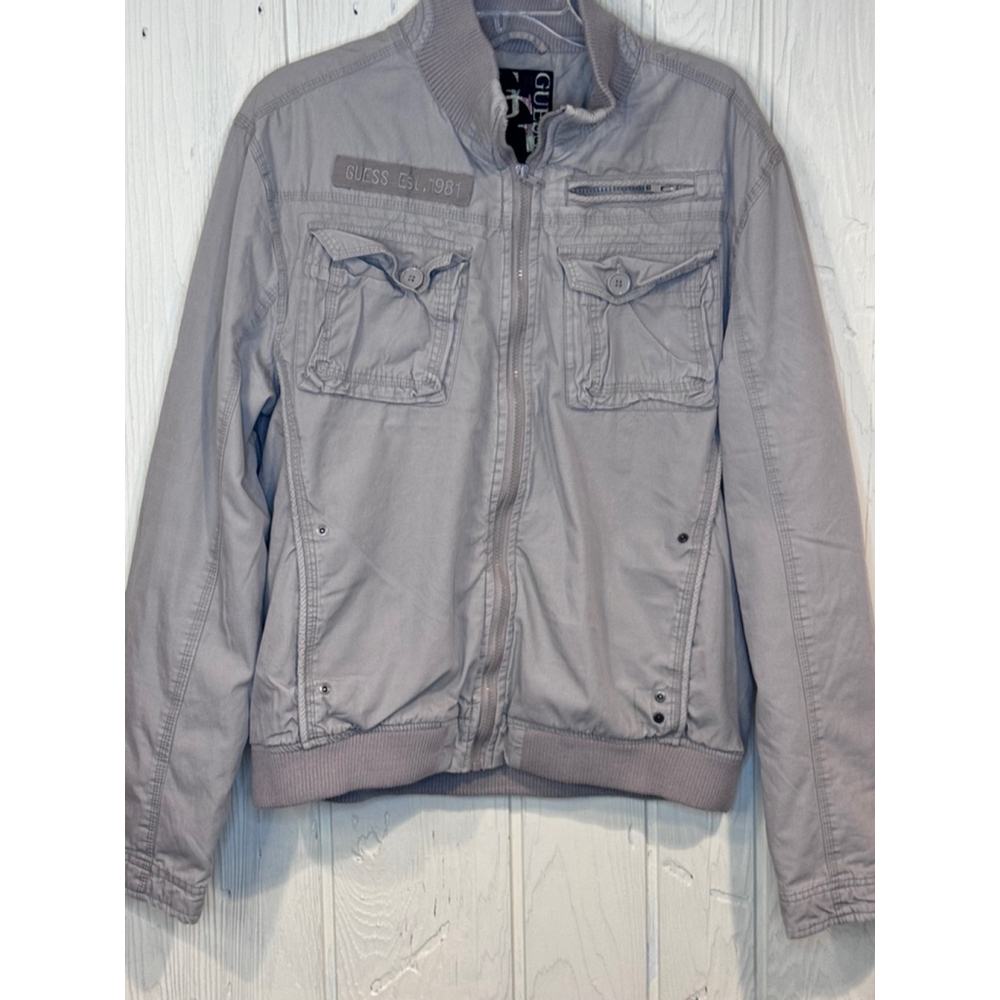 GUESS EST. 1981 COTTON ZIP JACKET MEN'S SIZE L